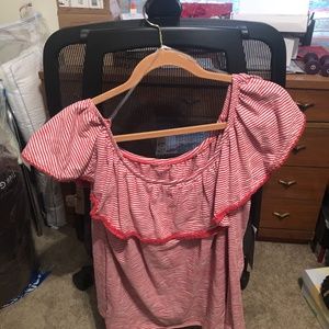 Plus Size Off the Shoulder Shirt